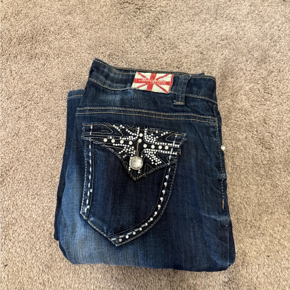 Machine Blue Boot Cut Jeans with Signature Style